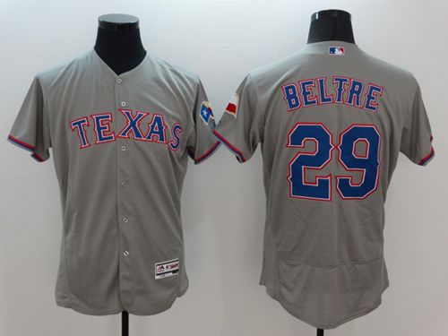 Rangers #29 Adrian Beltre Grey Flexbase Authentic Collection Stitched MLB Jersey